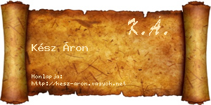 Kész Áron névjegykártya